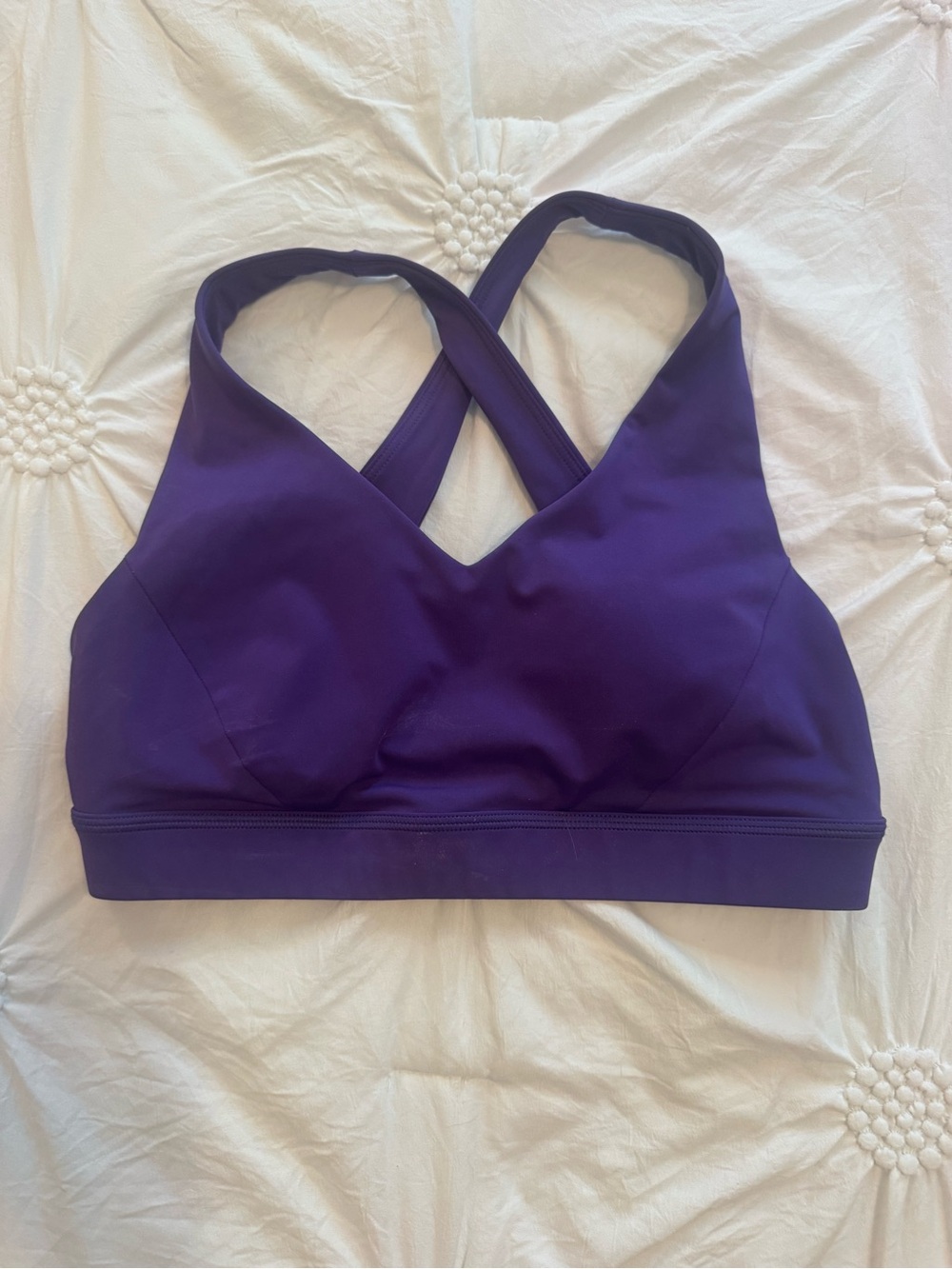 Lululemon Plunge V-Neck Crossback Sports Bra - Deep Purple